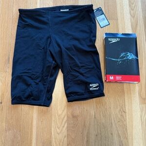 NWT Speedo Endurance Team Black Competitive Swim Jammers Size 30 M $55 MSRP